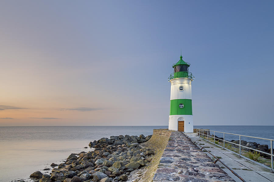 Schleimunde Lighthouse On The Pilot Island Of Schleimunde Between The Schlei And The Baltic Sea, Near Maasholm, , Schleswig-holstein, Germany #3 Digital Art by Christian Back