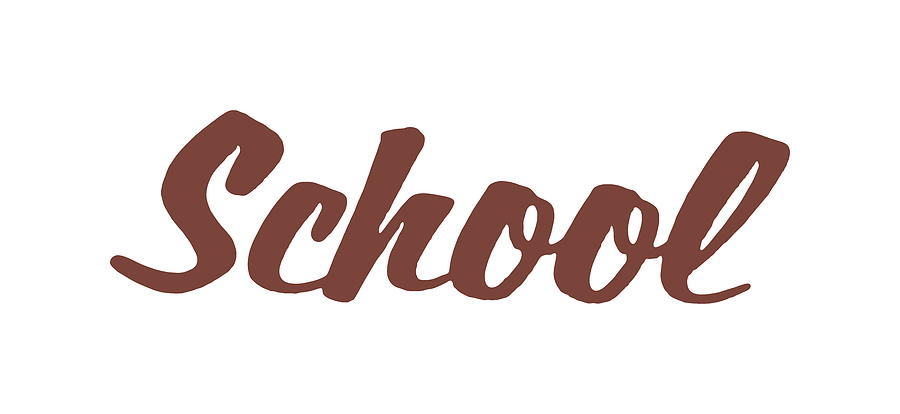 Typography Drawing - School #3 by CSA Images