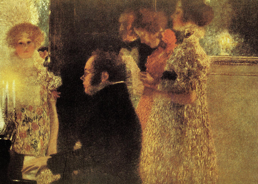 Schubert at the Piano #3 Painting by Gustav Klimt
