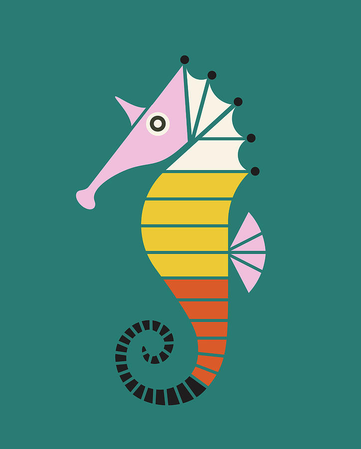 Abstract Drawing - Sea Horse #3 by CSA Images
