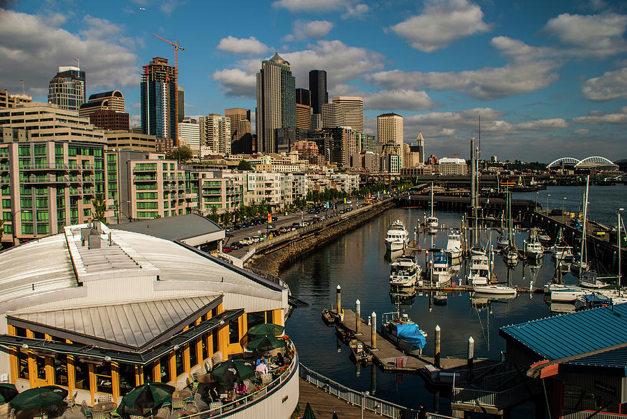 Seattle Skyline and Harbor #3 Photograph by Donald Pash