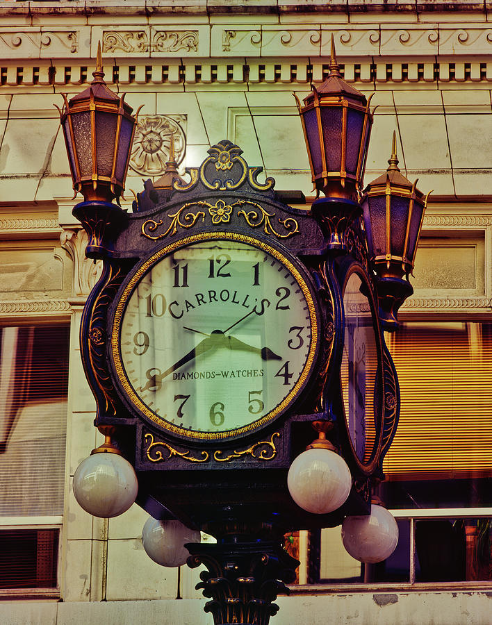 Seattle Street Clock #3 Photograph by Mountain Dreams