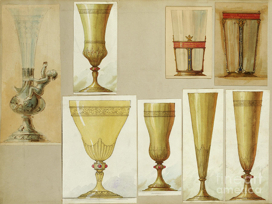 Selection Of Designs, House Of Carl Faberge Painting by Carl Fabergé
