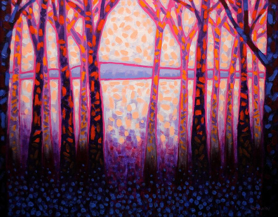 Shadow Trees Painting by John Nolan