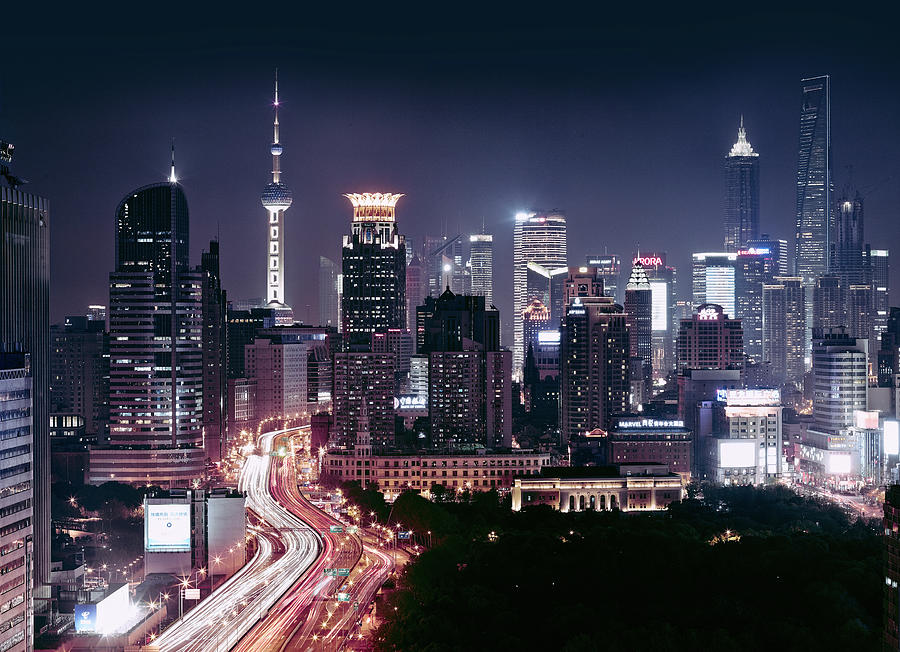 Shanghai Skyline #3 Photograph by Blackstation