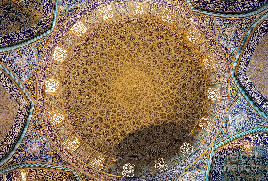 Sheikh Lotfollah mosque interior, Isfahan, Iran Photograph by Roberto ...