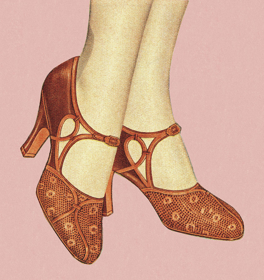 Vintage Drawing - Shoe modeling #3 by CSA Images