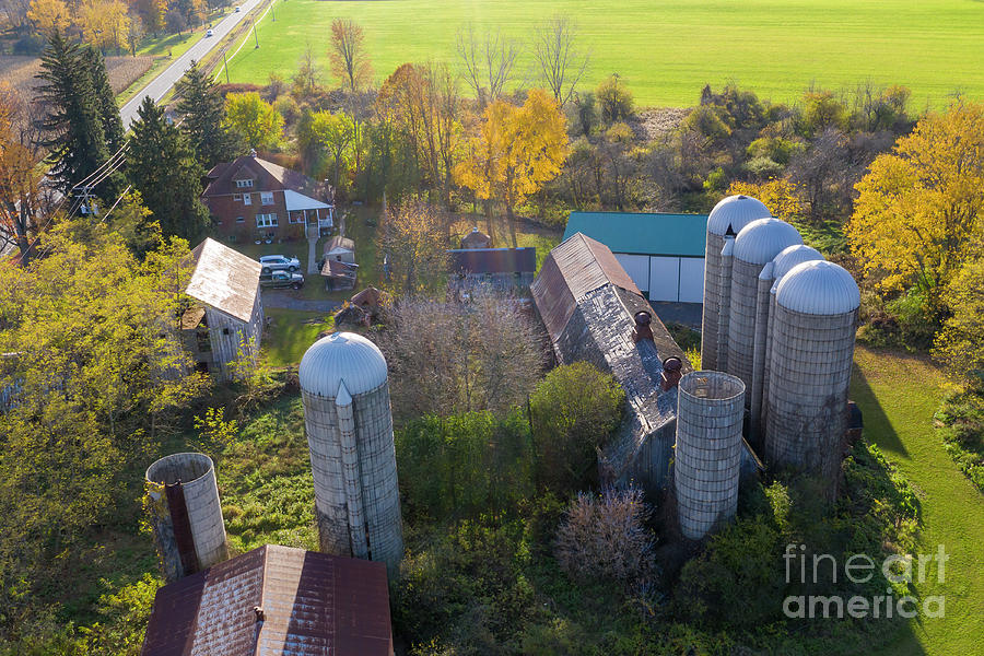 Silos On A Farm #3 by Jim West/science Photo Library