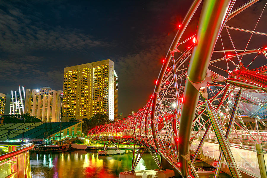 Singapore Pedestrian Bridge #3 Photograph by Benny Marty