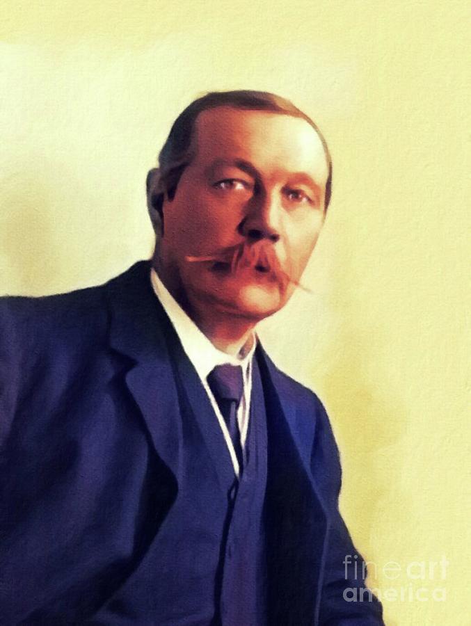 Vintage Painting - Sir Arthur Conan Doyle, Literary Legend #3 by Esoterica Art Agency