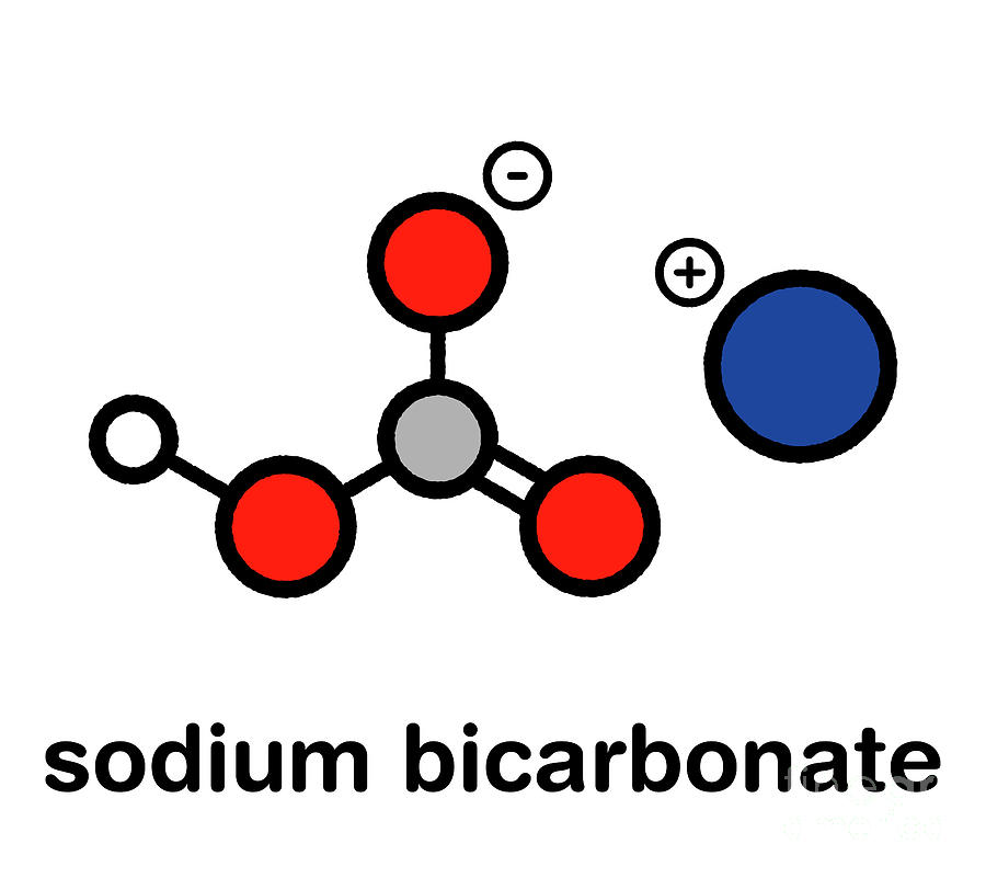 Sodium Bicarbonate Chemical Structure #3 Photograph by Molekuul/science Photo Library