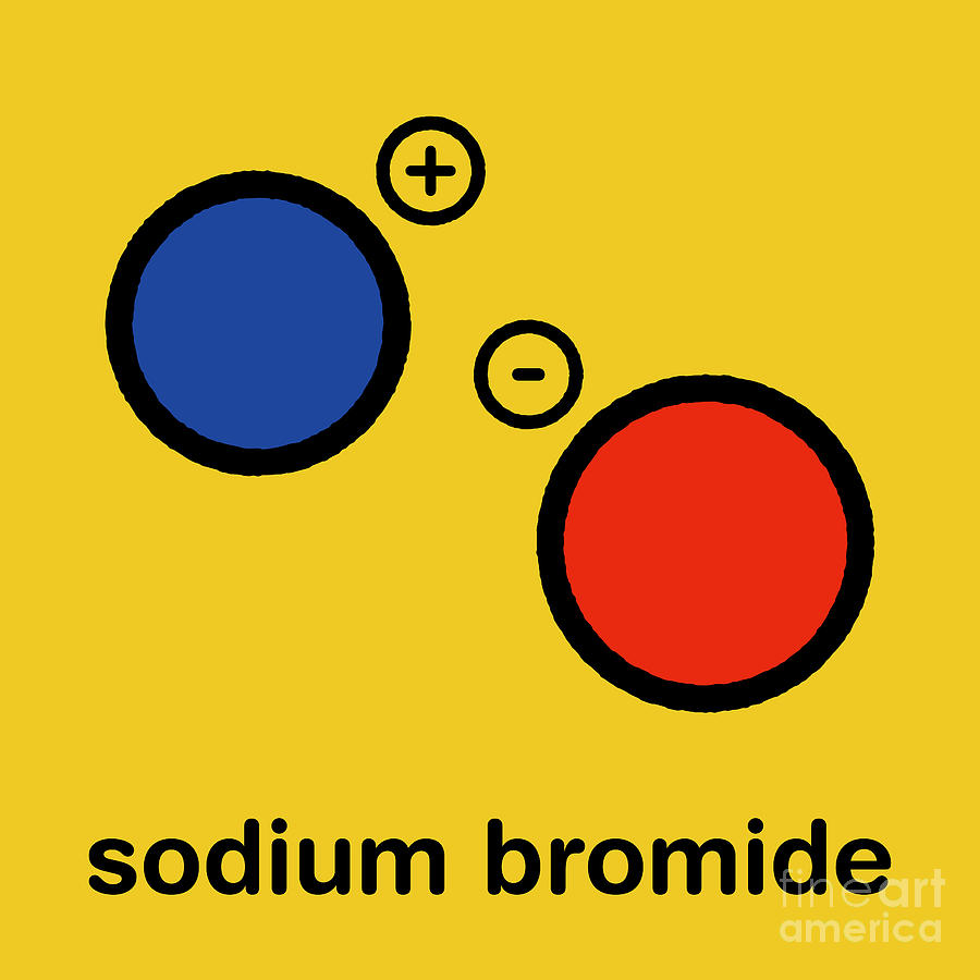 Sodium Bromide Salt Chemical Structure Photograph by Molekuul/science ...