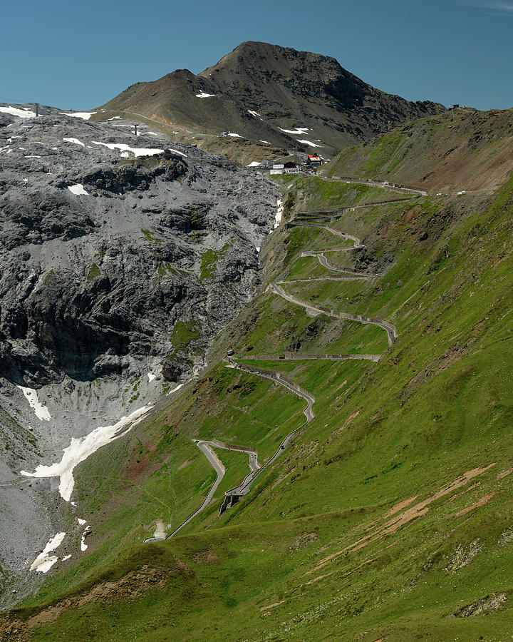 Some Of The Hairpin Turns Near The Top Of The Eastern Ramp Of The Stelvio Pass Photograph