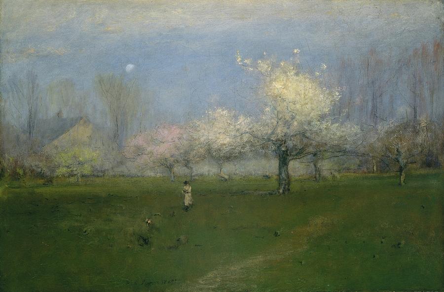 Spring Blossoms, Montclair, New Jersey Painting by George Inness
