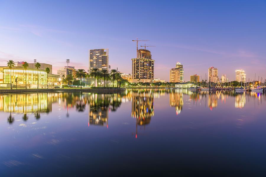 Architecture Photograph - St. Petersburg, Florida, Usa Downtown #3 by Sean Pavone