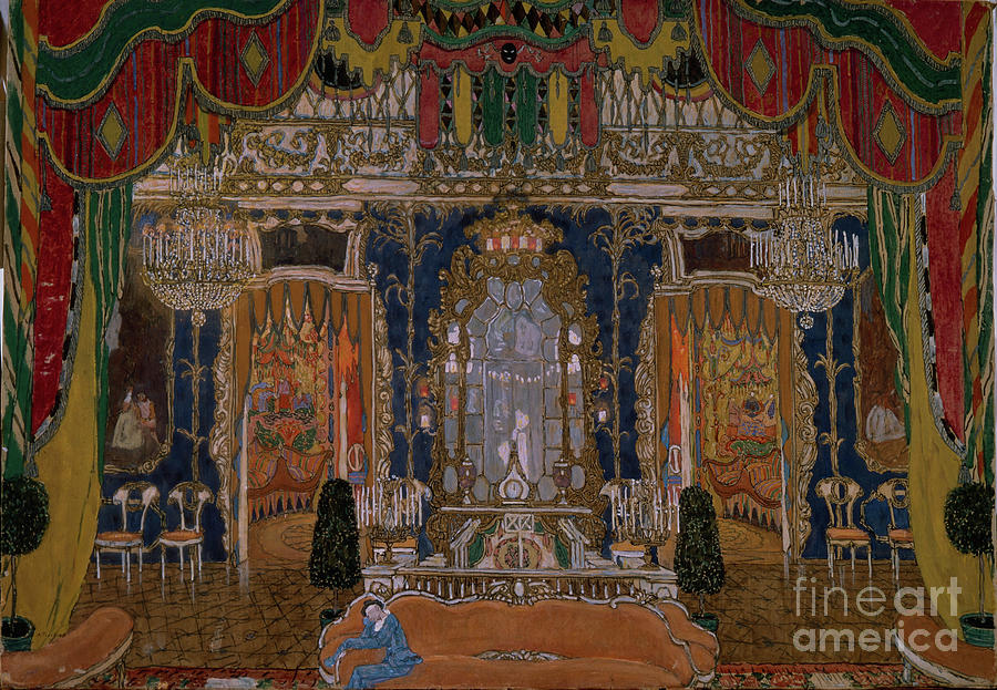 Stage Design For The Theatre Play #3 Drawing by Heritage Images