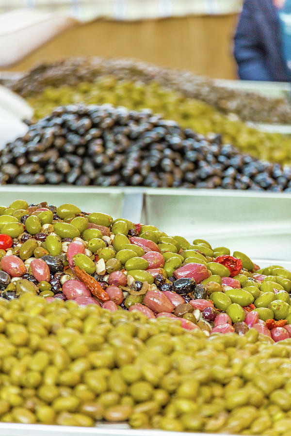 stall of Sicilian olives  #3 Photograph by Vivida Photo PC