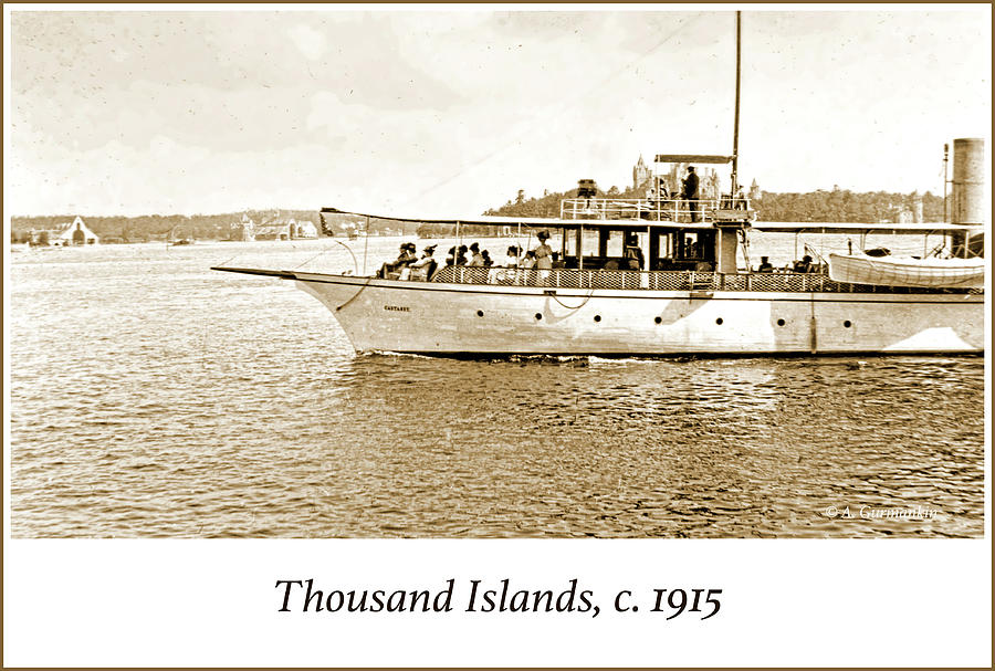 Steamer Tourist Boat, Thousand Islands, c. 1915 #3 Photograph by A Macarthur Gurmankin