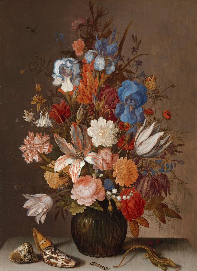 Still Life with Flowers. #3 Painting by Balthasar van der Ast