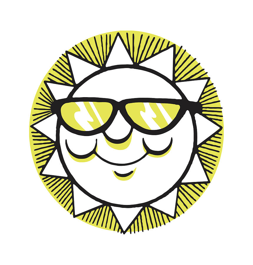 Summer Drawing - Sun in Sunglasses #3 by CSA Images