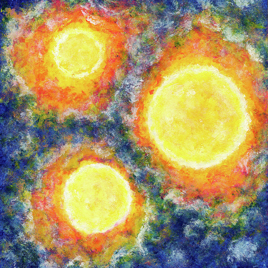 3 Suns Painting by Meghan Elizabeth