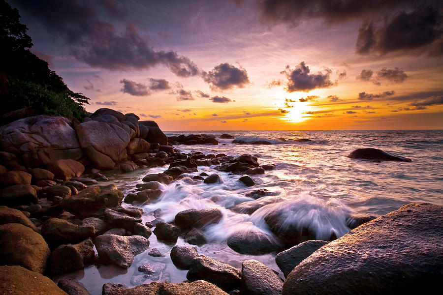 Sunset At Kata Noi Beach Photograph by Ed Norton