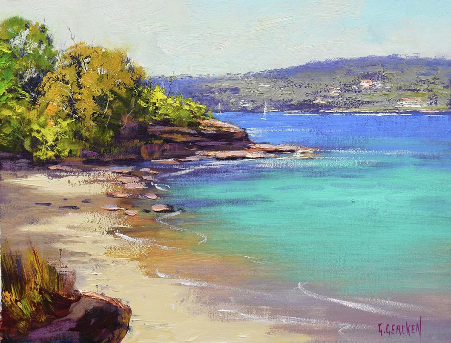 Beach Painting - Sydney Harbour Beach #3 by Graham Gercken