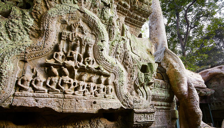 Scenic Photograph - Ta Prohm Temple, Angkor, Cambodia, Asia #3 by Jan Wlodarczyk