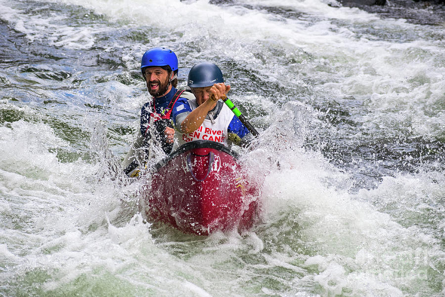 Tandem Whitewater Canoe #3 Photograph by Les Palenik