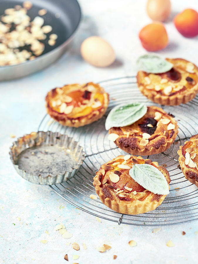 Tartelettes Abricot-amande Et Feuilles De Basilic Cristallisees Apricot ...