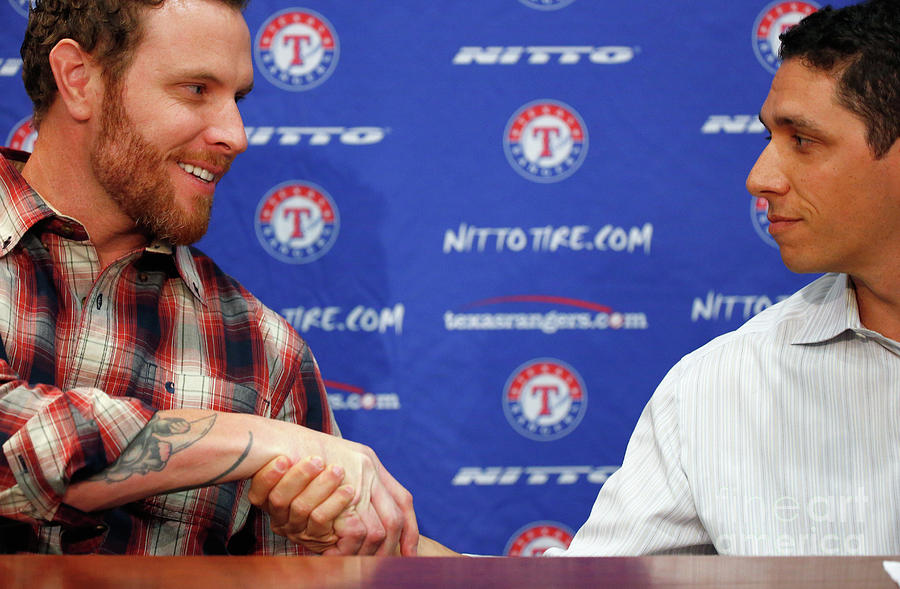 Texas Rangers Introduce Josh Hamilton Photograph by Tom Pennington Texas Rangers Introduce Josh Hamilton Photograph by Tom Pennington