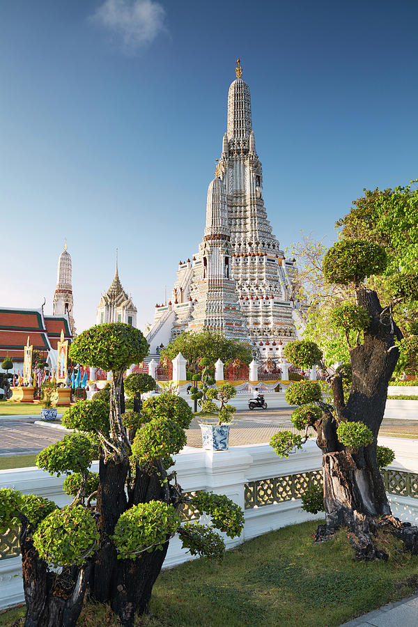 Thailand, Thailand Central, Bangkok, Tropics, Gulf Of Siam, Gulf Of Thailand, Wat Arun #3 Digital Art by Richard Taylor