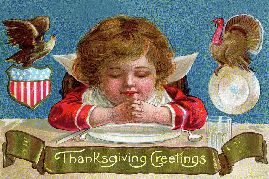 Thanksgiving Greetings #3 Painting by Unknown
