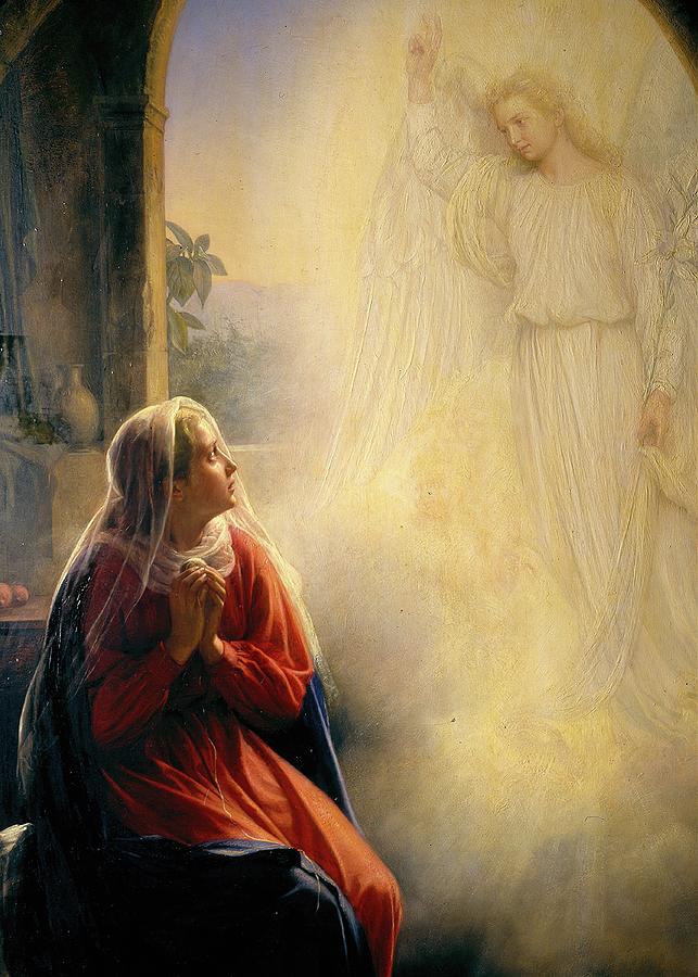 The Annunciation Painting by Carl Bloch The Annunciation Painting by Carl Bloch