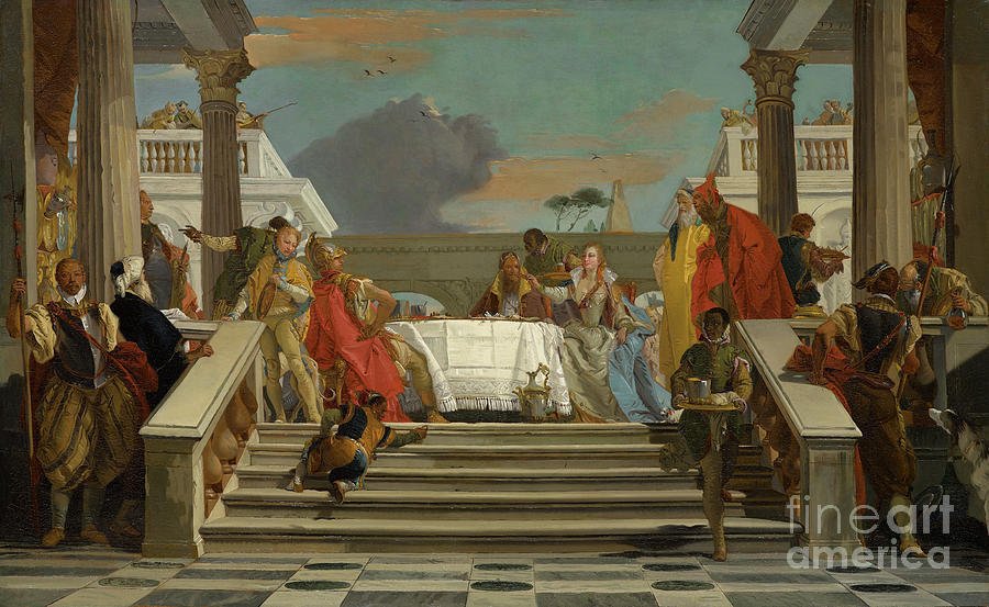The Banquet Of Cleopatra And Antony Painting by Giovanni Battista Tiepolo