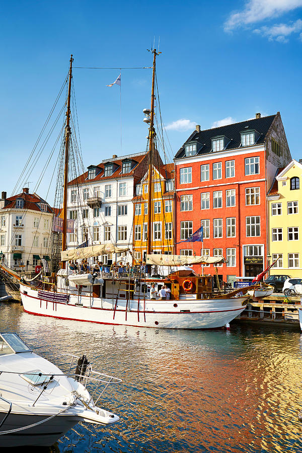 City Photograph - The Boat In Nyhavn Canal, Copenhagen #3 by Jan Wlodarczyk
