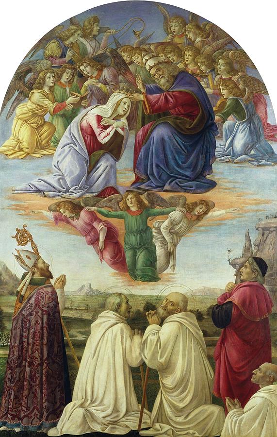 Sandro Botticelli Painting - The Coronation Of The Virgin by Sandro Botticelli