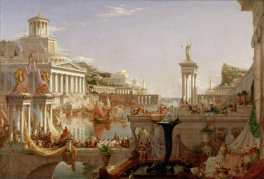 Thomas Cole Painting - The Course Of Empire Consummation #3 by Thomas Cole