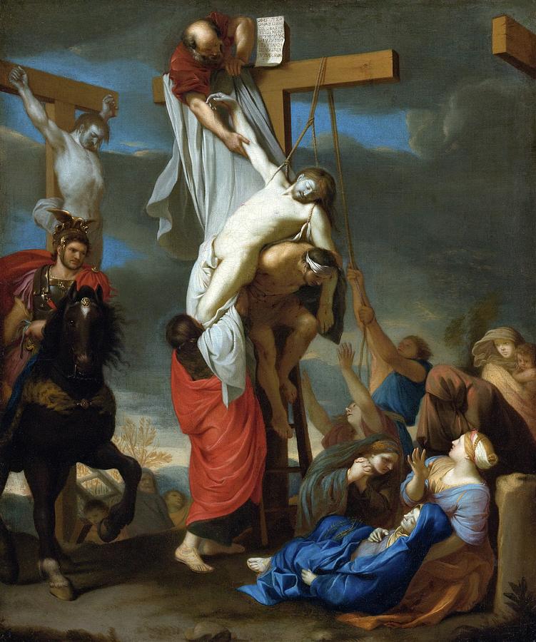 The Descent From The Cross Painting by Charles Le Brun - Fine Art America