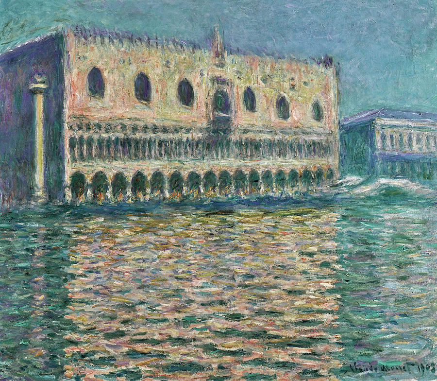 Claude Monet Painting - The Doges Palace Seen from San Giorgio Maggiore #3 by Claude Monet
