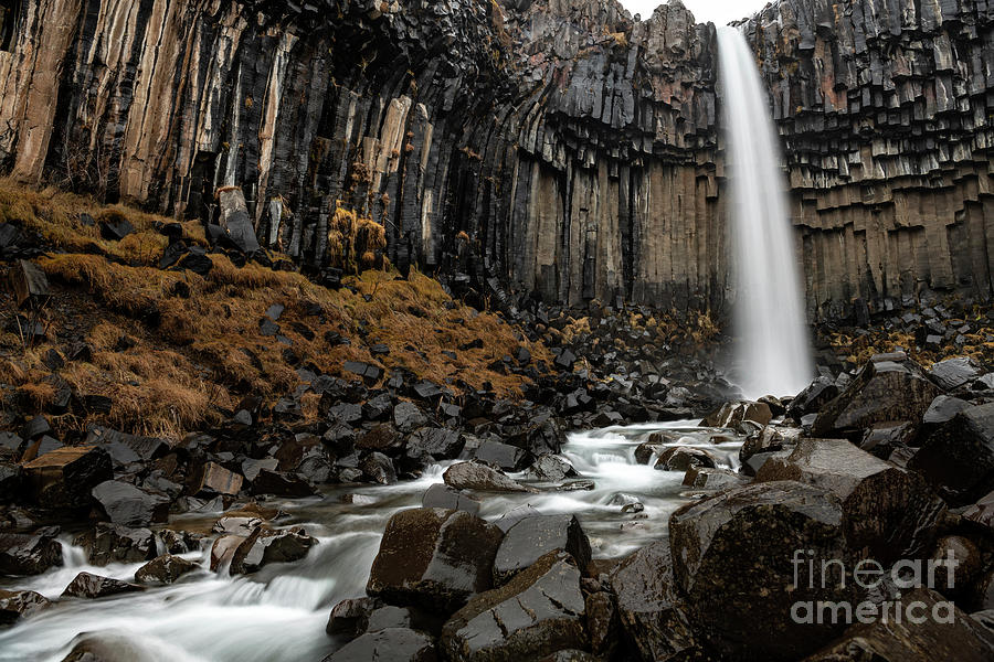 The Famous And Unique Svartifoss In Iceland. Photograph