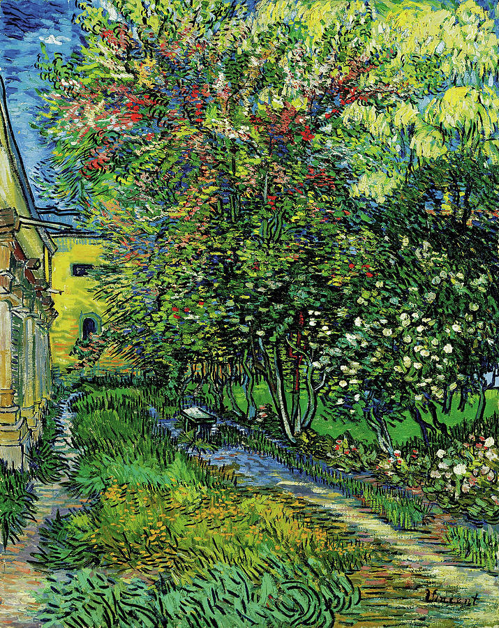 Vincent Van Gogh Painting - The garden of the asylum at Saint-Remy #3 by Vincent van Gogh
