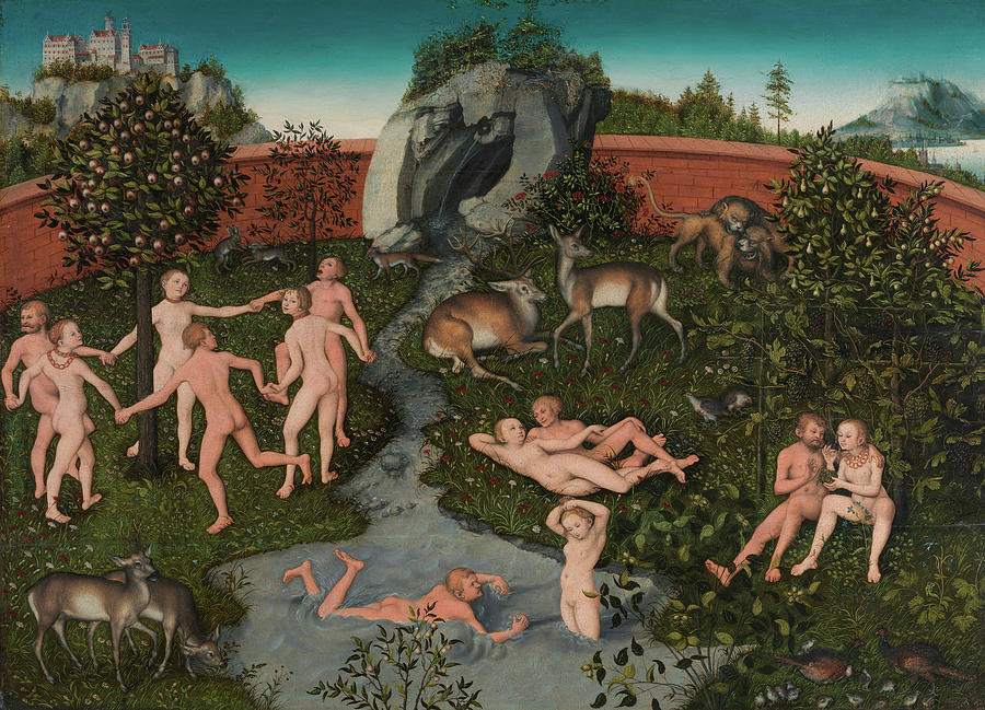 Animal Painting - The Golden Age #3 by Lucas Cranach the Elder