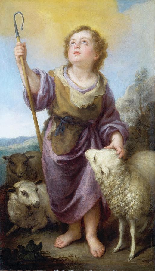 The Good Shepherd Painting by Bartolome Esteban Murillo