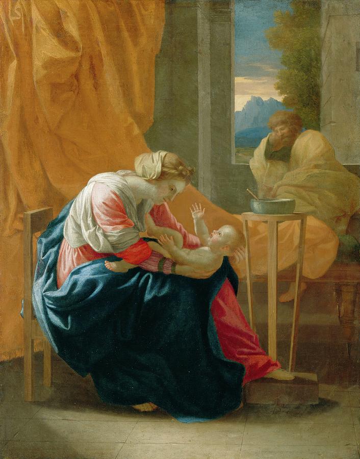 The Holy Family #4 Painting by Nicolas Poussin