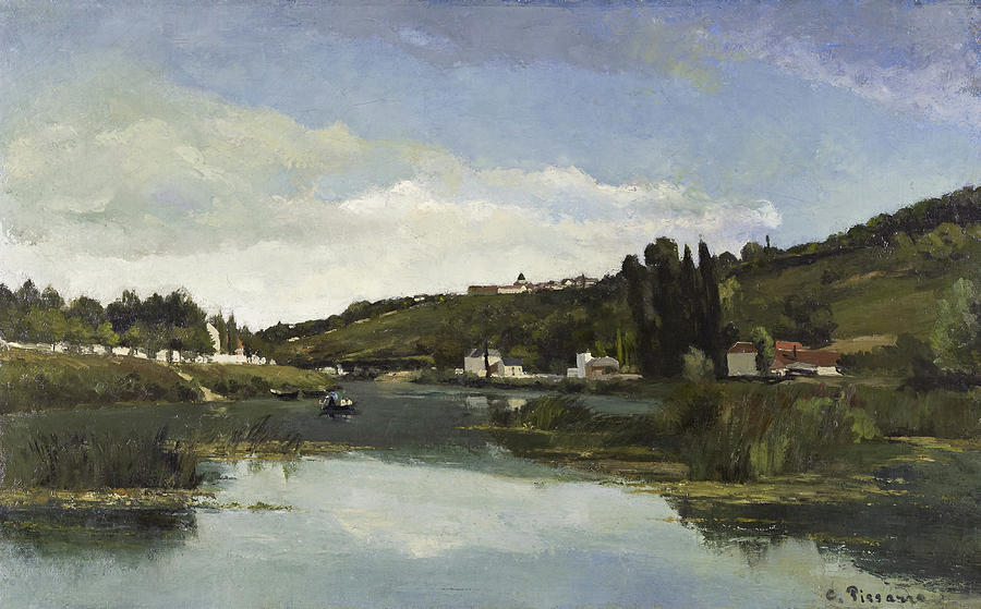 Camille Pissarro Painting - The Marne at Chennevieres #3 by Camille Pissarro