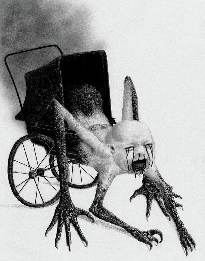 The Nightmare Carriage - Artwork #3 Drawing by Ryan Nieves