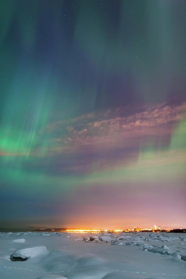 Winter Photograph - The Northern Lights Shine Above The #3 by Kevin Smith / Design Pics