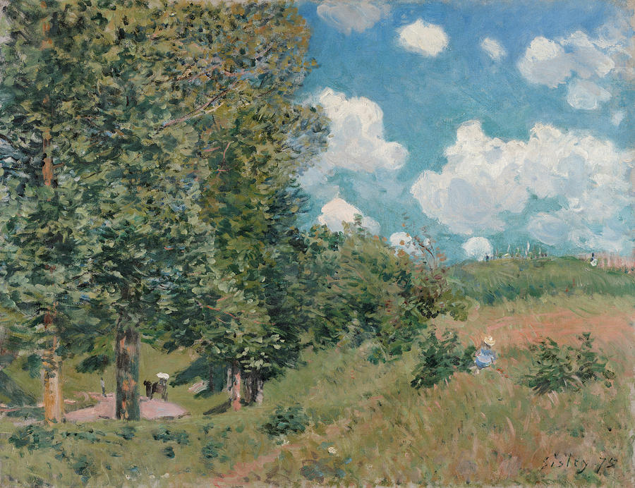 Alfred Sisley Painting - The Road from Versailles to Saint-Germain #3 by Alfred Sisley