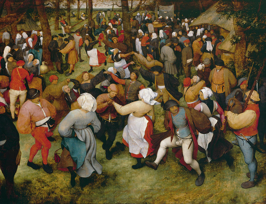 Portrait Painting - The Wedding Dance #3 by Pieter Bruegel the Elder